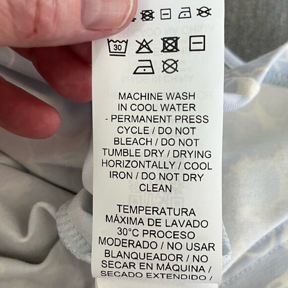 PUMA Casual Sporty Blue White Floral Halter V-Neck Mini Dress Large/XL - Picture 12 of 12